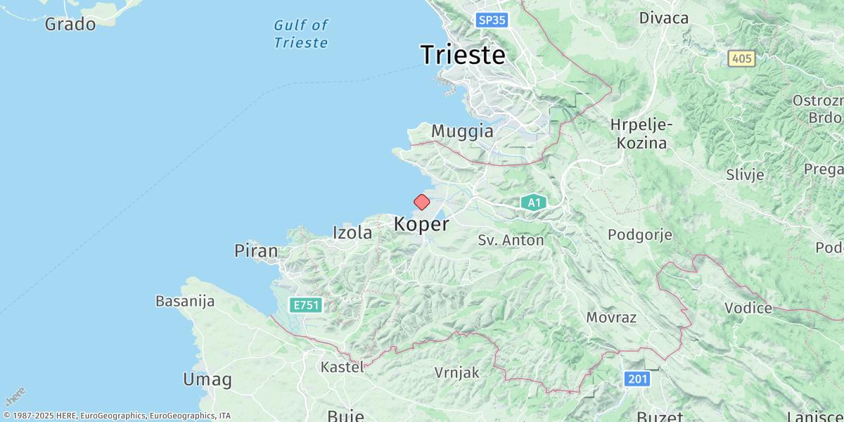 Map of Koper