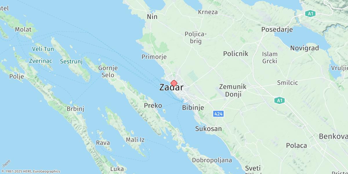 Map of Zadar