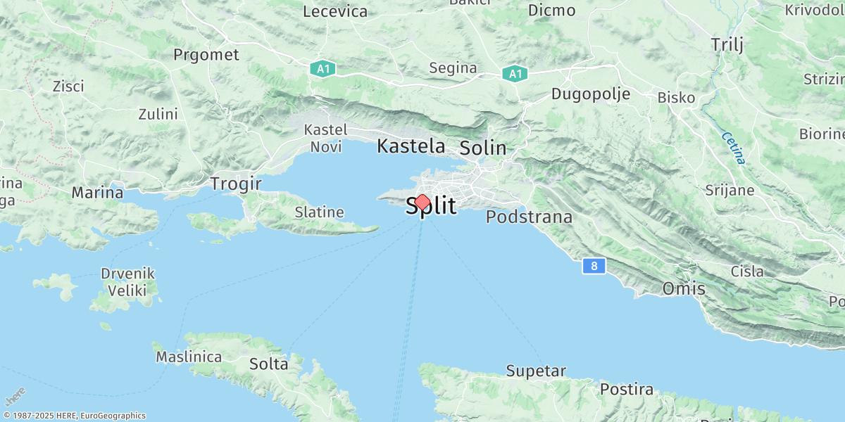 Map of Split