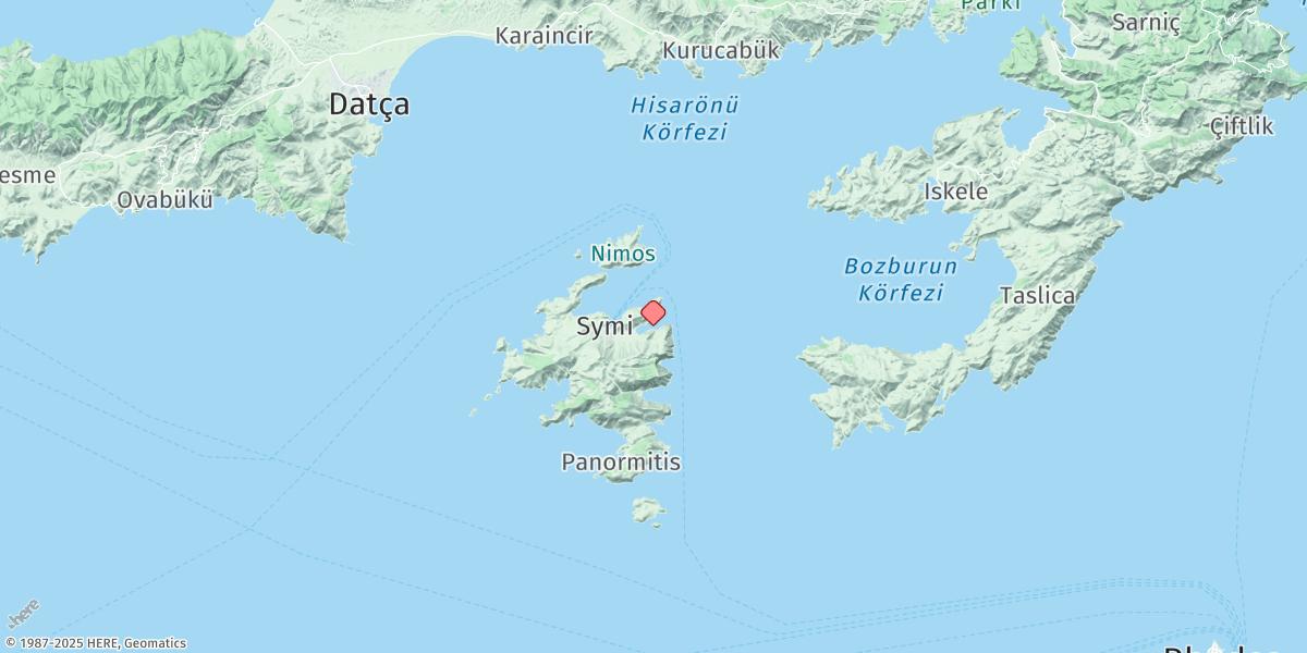 Map of Nisos Symi