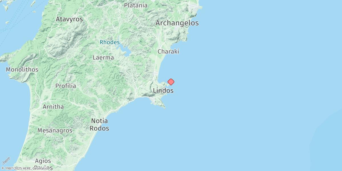 Map of Lindos.