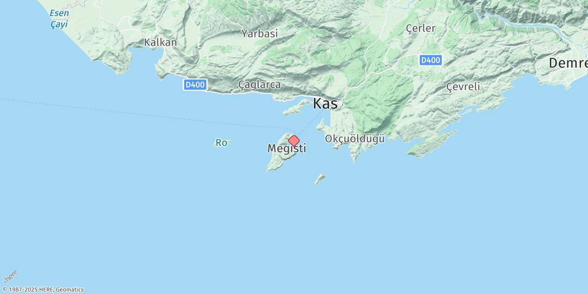 Map of Megisti (Kastellorizo)