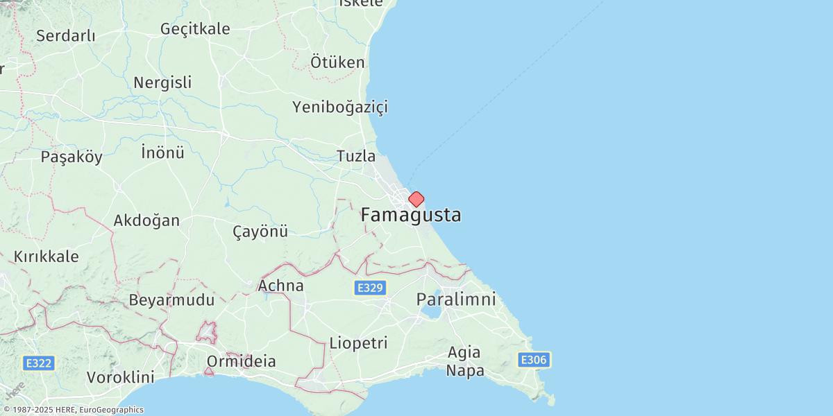 Map of Famagusta