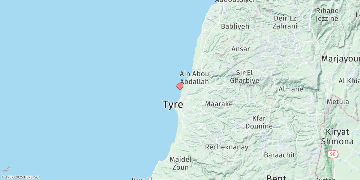 Map of Sour (Tyr)