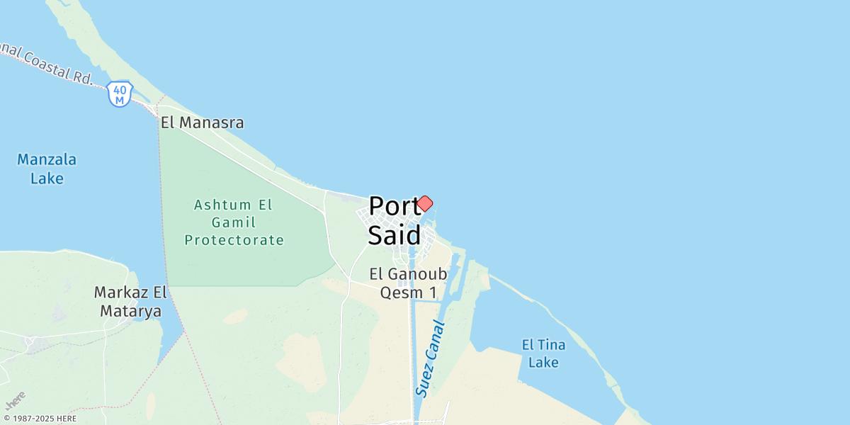 Map of Port Said (Bur Sa'Id)