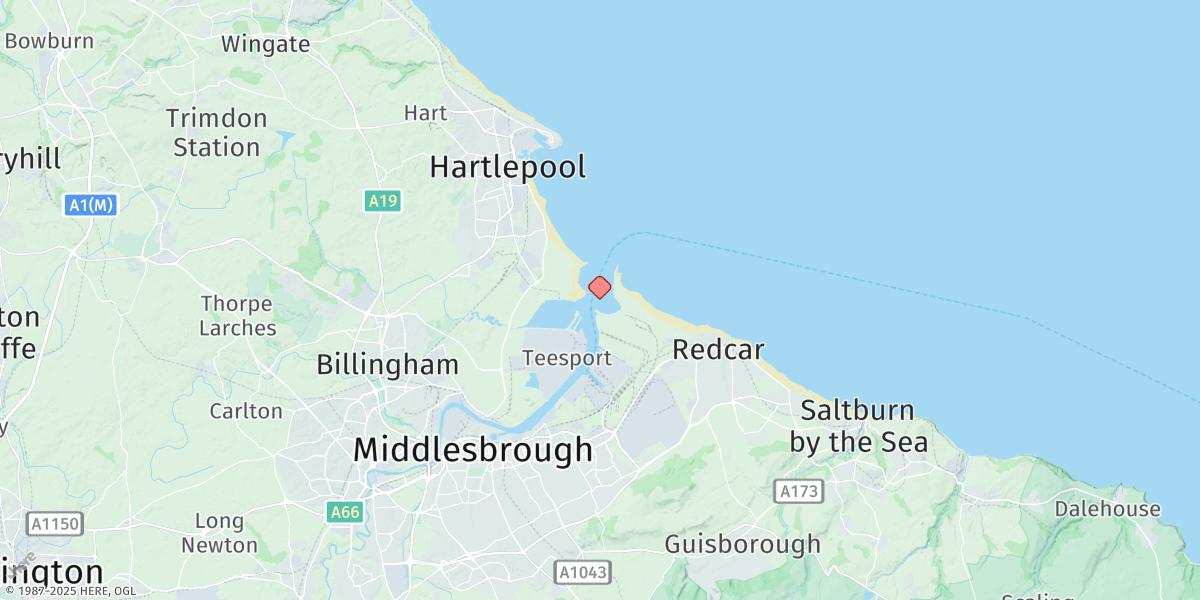 Map of River Tees Entrance