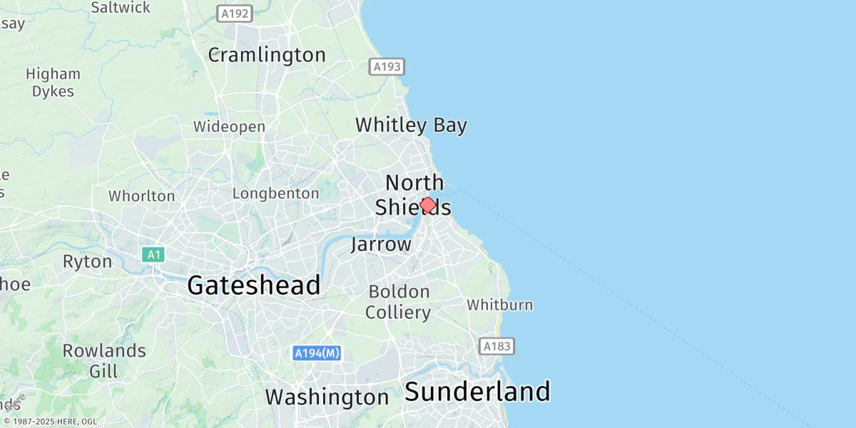 Map of River Tyne (North Shields)