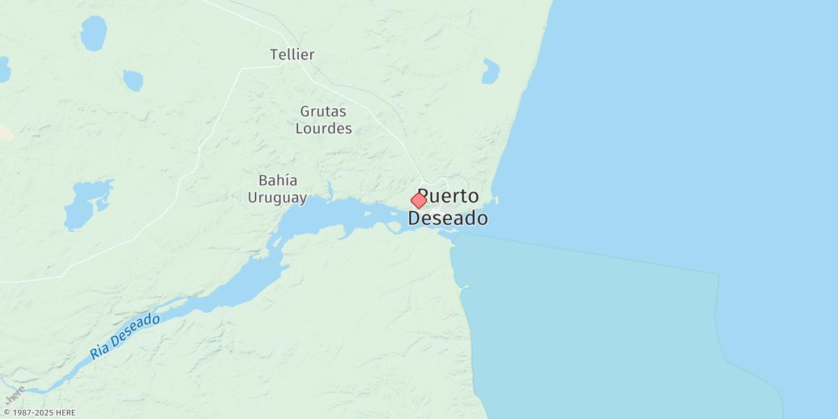 Map of Puerto Deseado