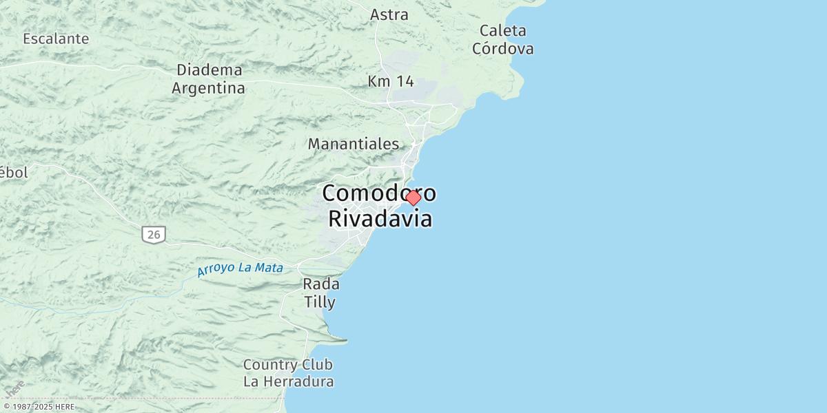 Map of Comodoro Rivadavia