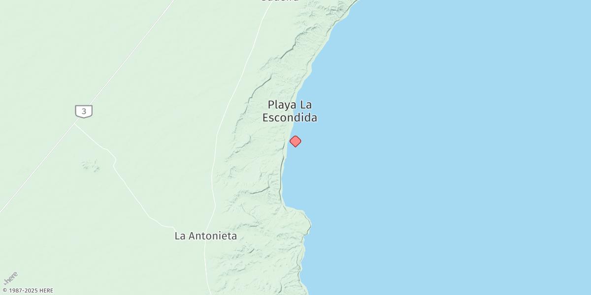 Map of Isla Escondida