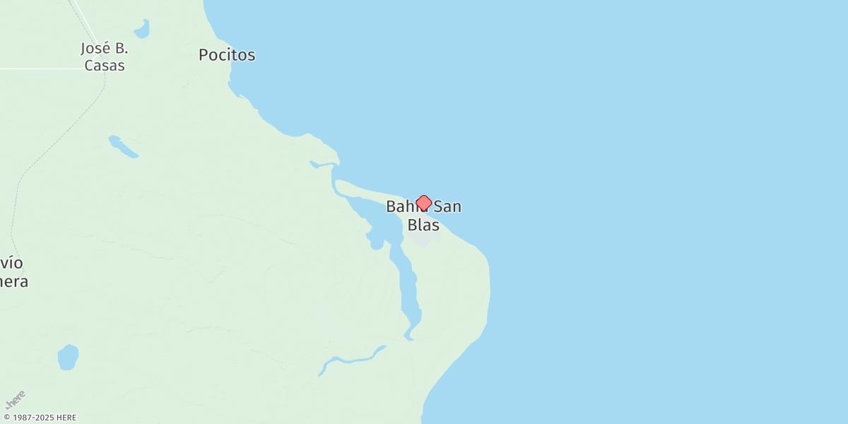 Map of Puerto San Blas