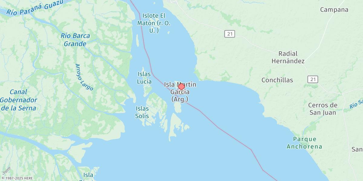 Map of Isla Martin Garcia