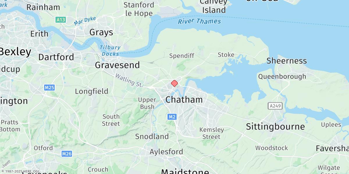 Map of Rochester (Strood Pier)