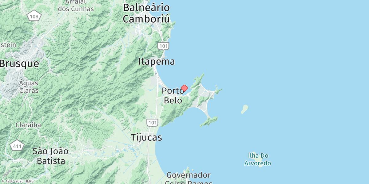 Map of Porto Belo