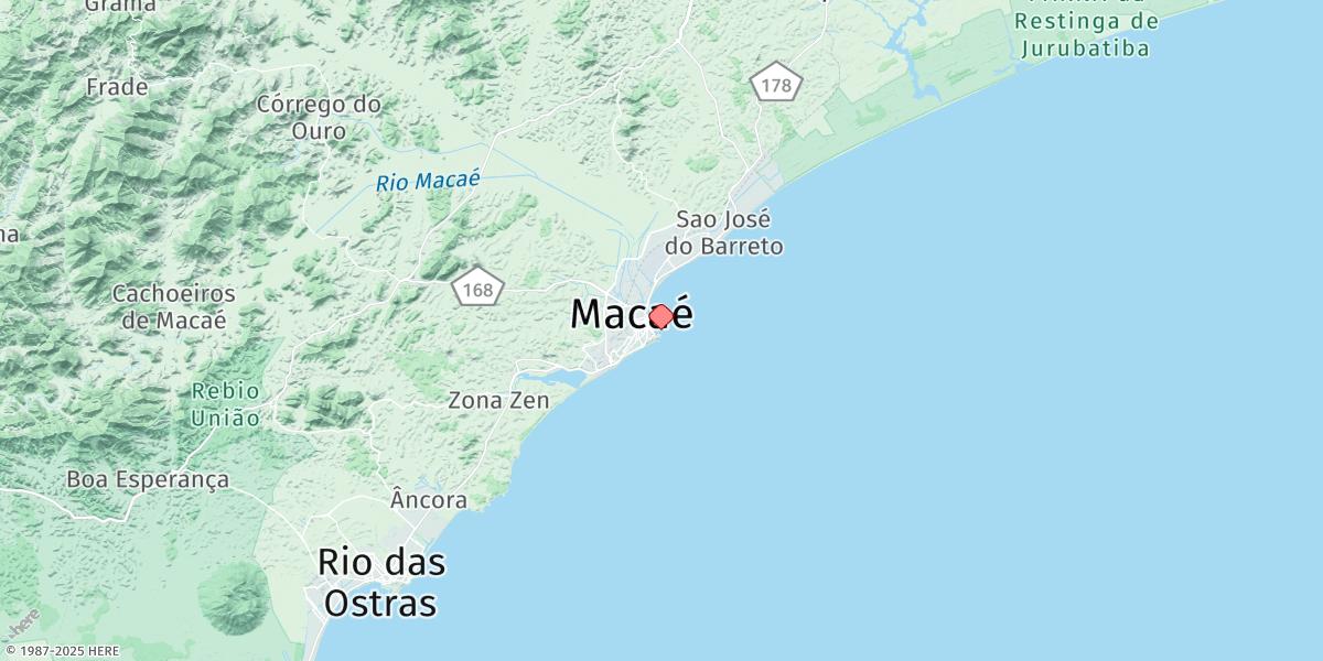 Map of Macae (Imbetiba)