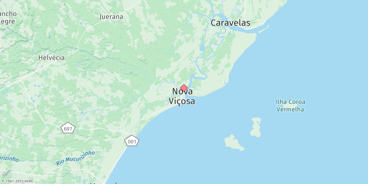 Map of Nova Vicosa