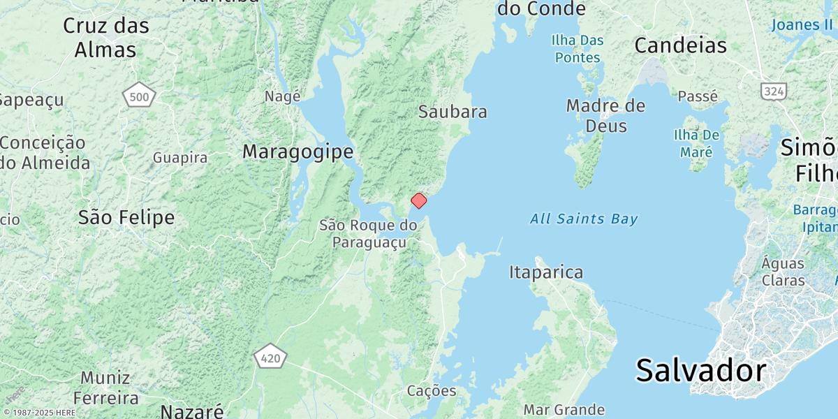 Map of Ponta Do Alambique