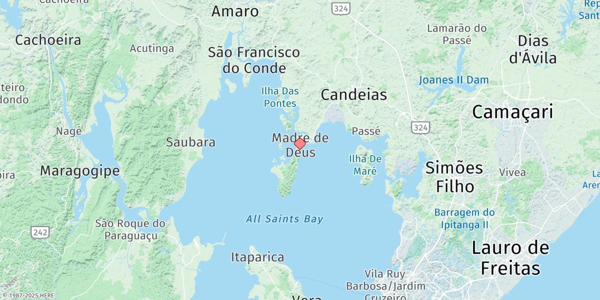 Map of Porto De Madre De Deus