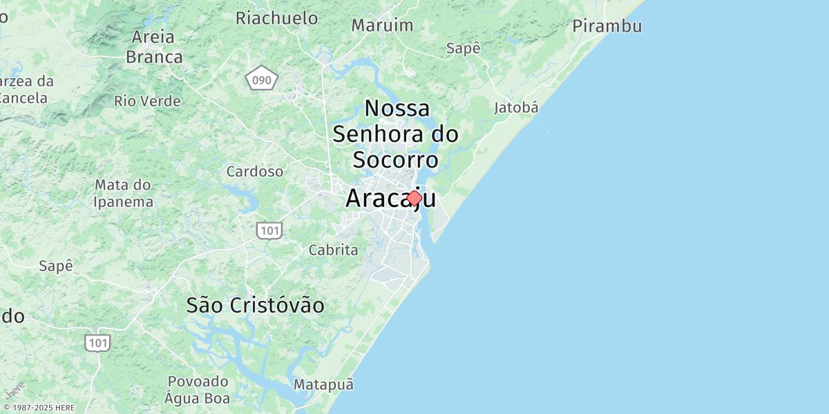 Map of Aracaju
