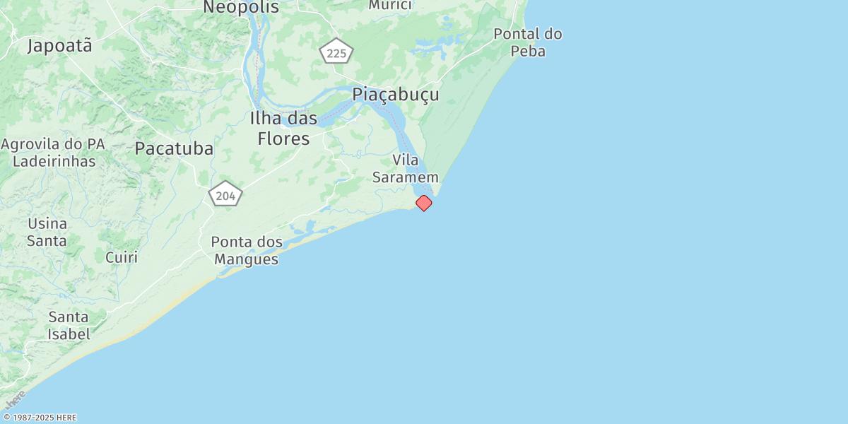 Map of Rio Sao Francisco Bar