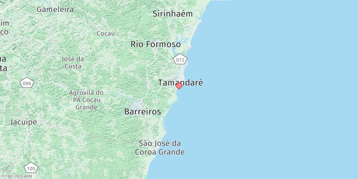 Map of Tamandare