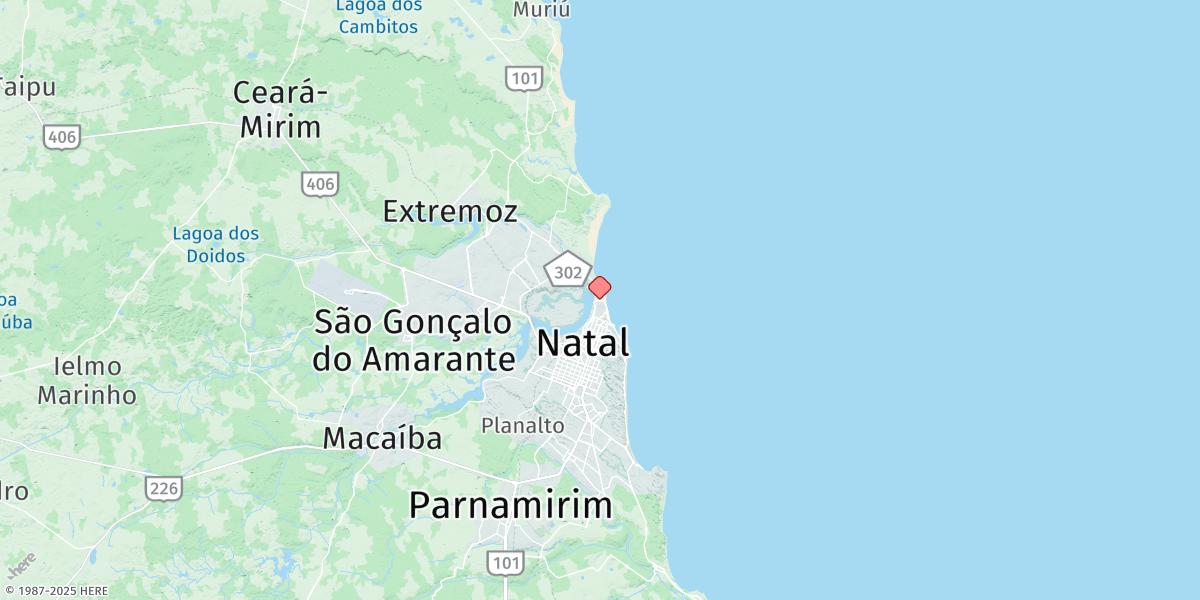 Map of Porto De Natal