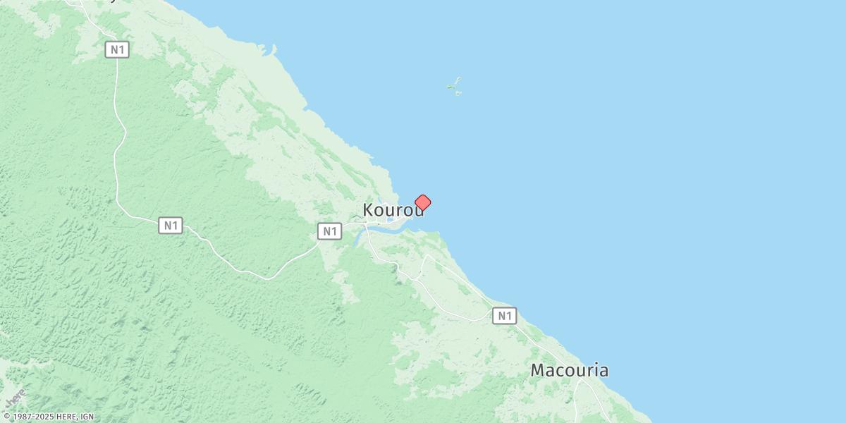 Map of Kourou