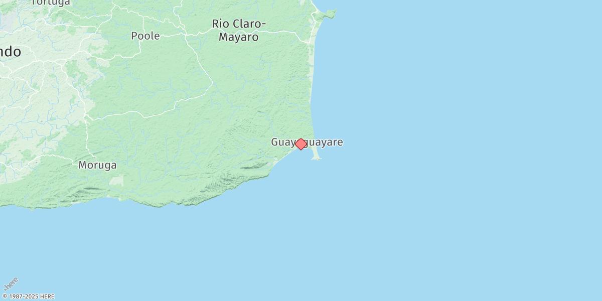 Map of Guayaguayare Bay