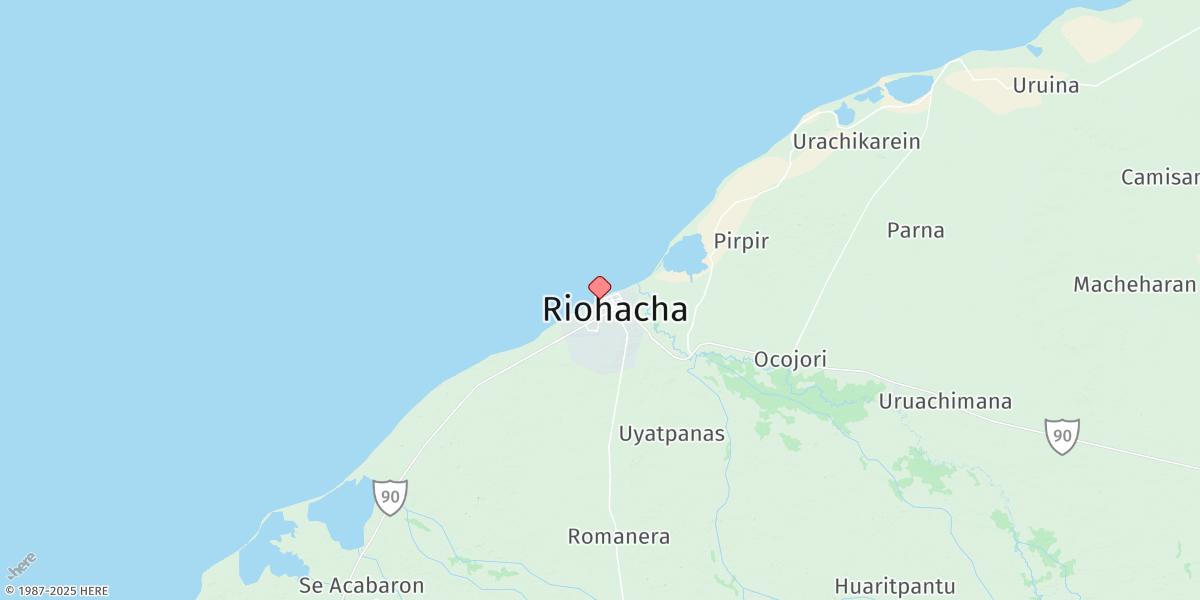 Map of Riohacha