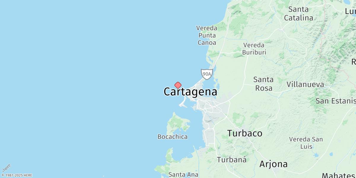 Map of Cartagena