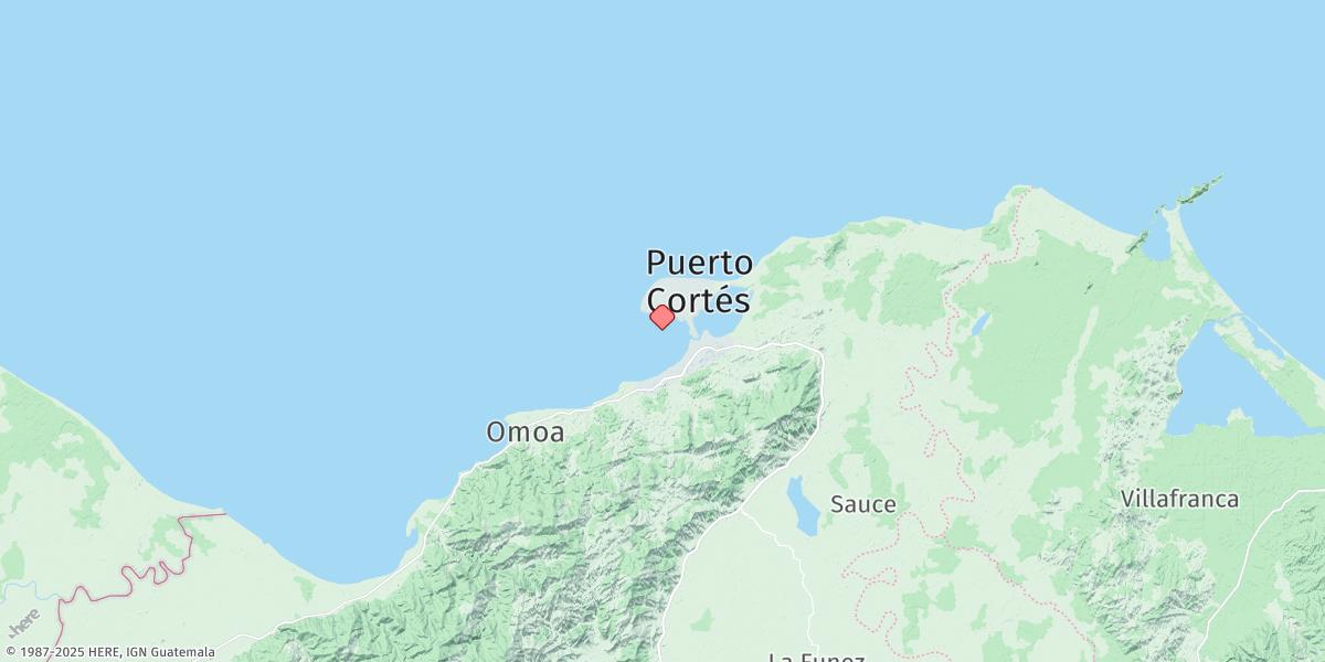 Map of Puerto Cortes