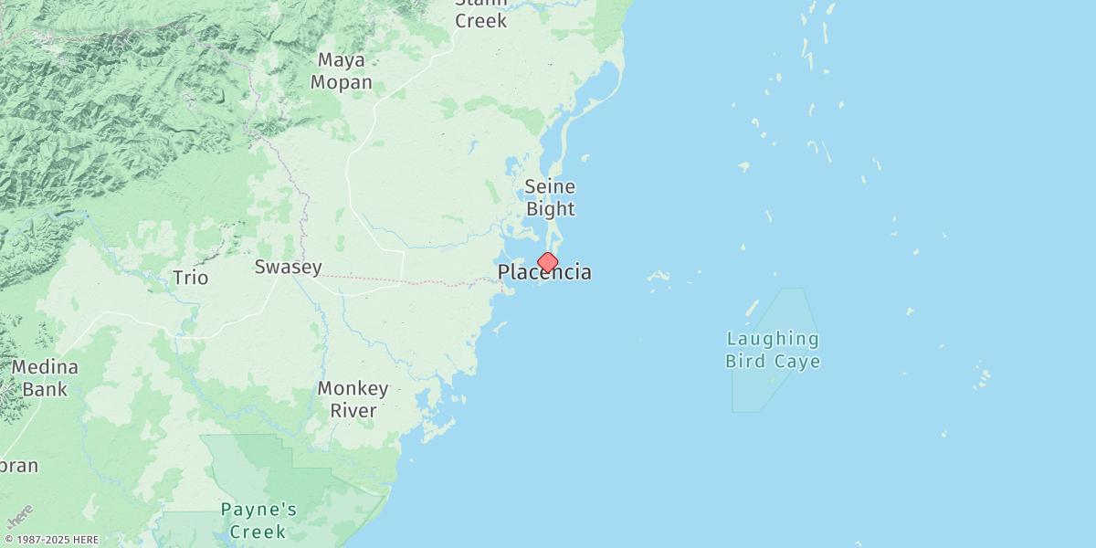Map of Placencia