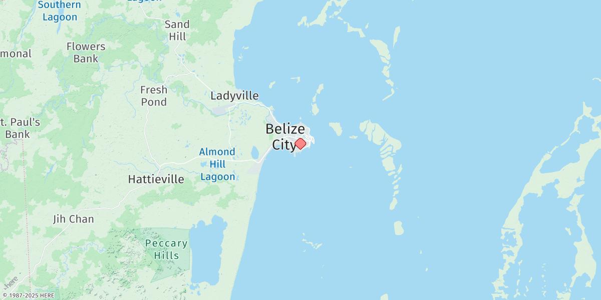 Map of Belize City