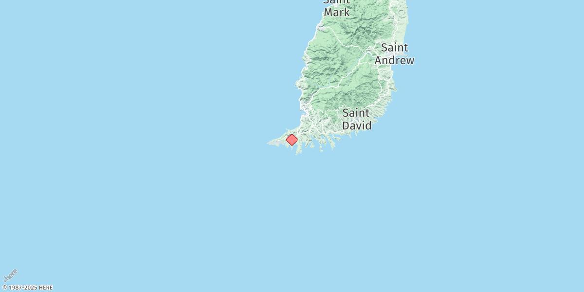 Map of Prickly Bay