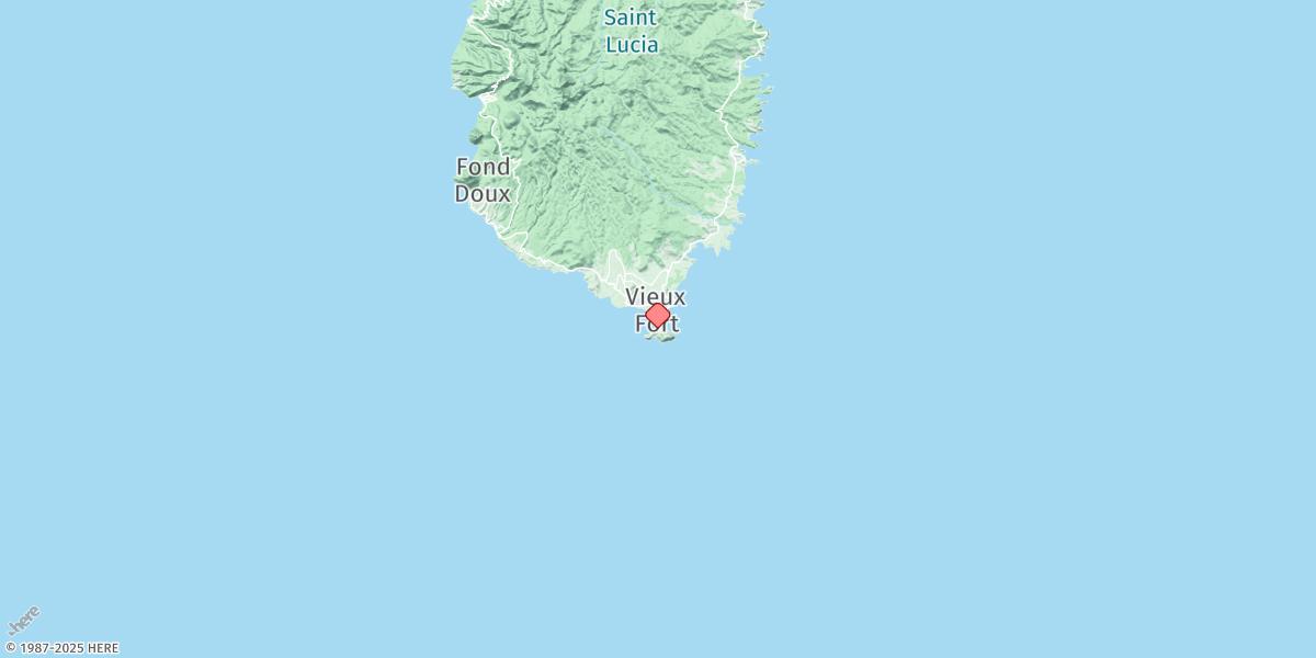 Map of Vieuxfort Bay