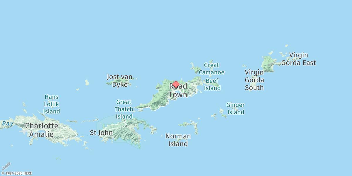 Map of Tortola