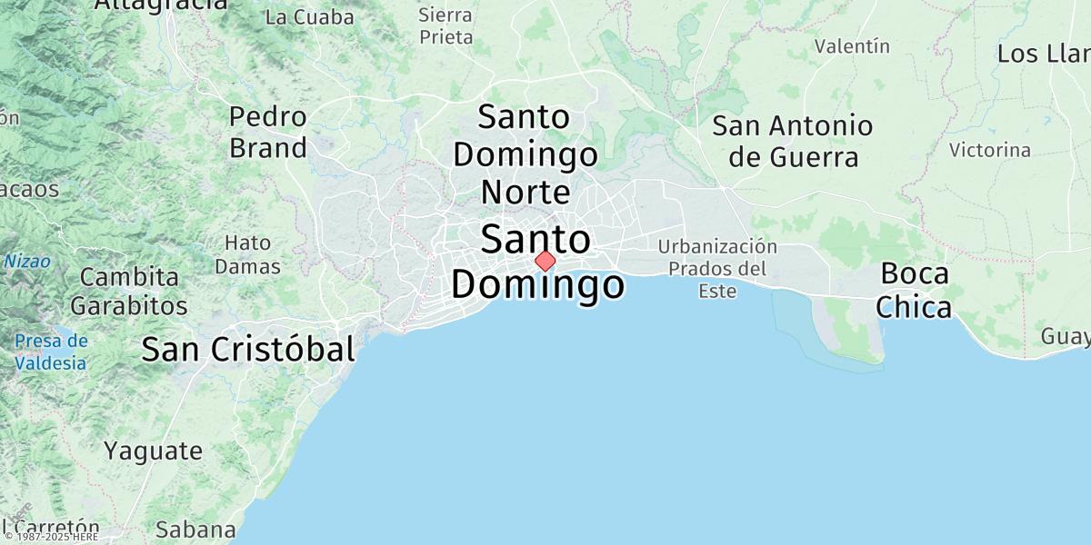Map of Santo Domingo