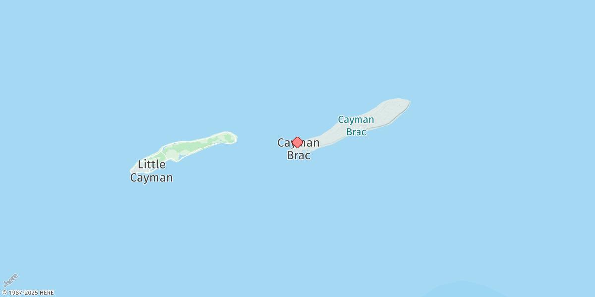 Map of Cayman Brac (West End)
