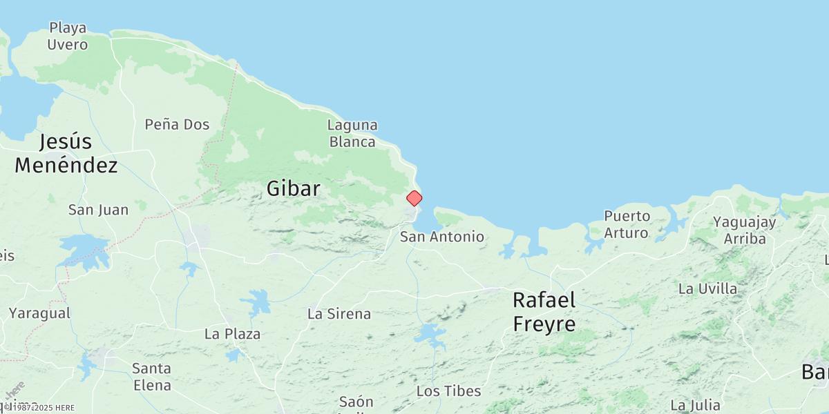 Map of Puerto Gibara