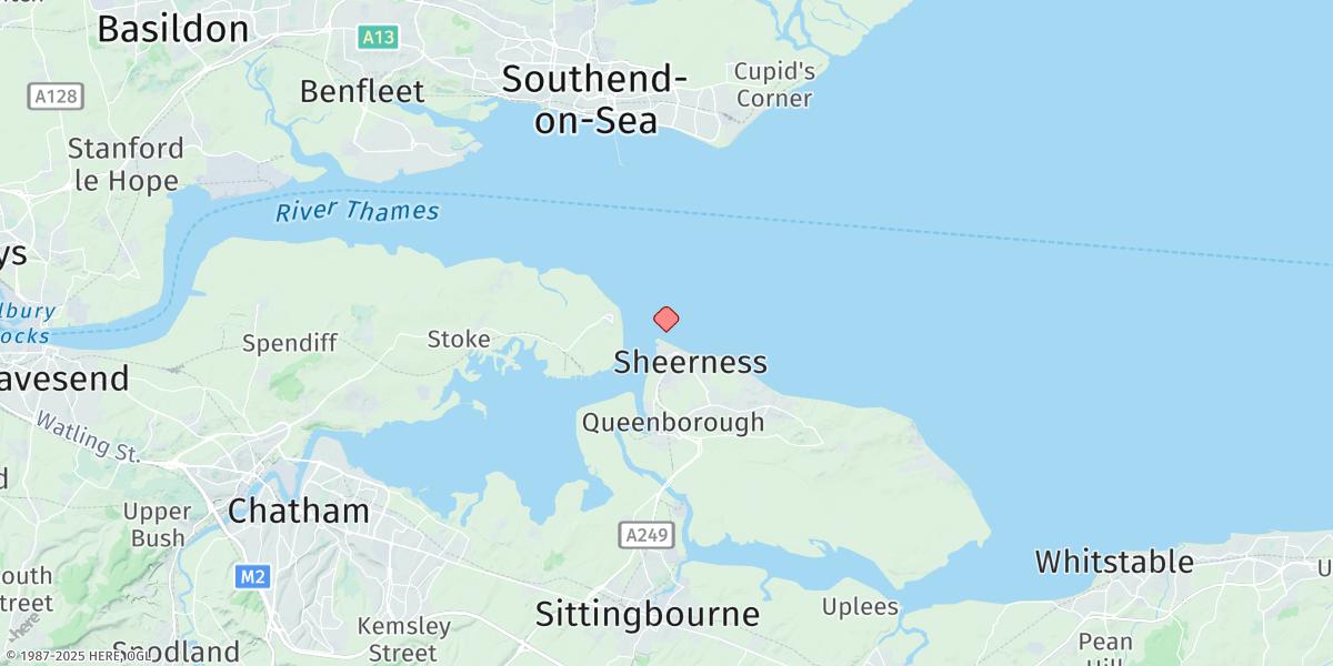 Map of Sheerness