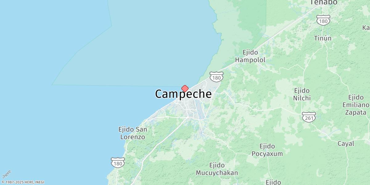 Map of Campeche