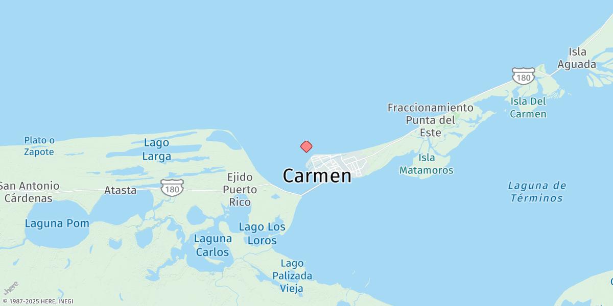 Map of Ciudad Del Carmen