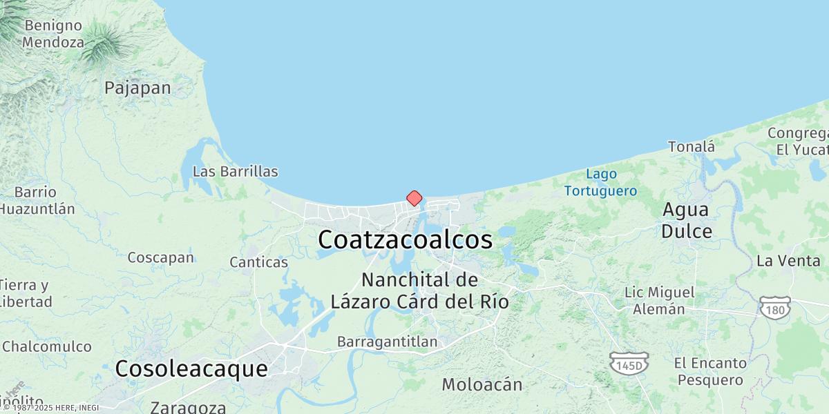 Map of Coatzacoalcos (Puerto Mexico)