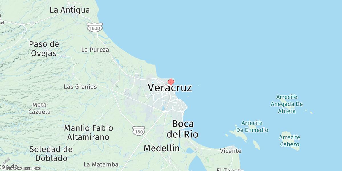 Map of Vera Cruz