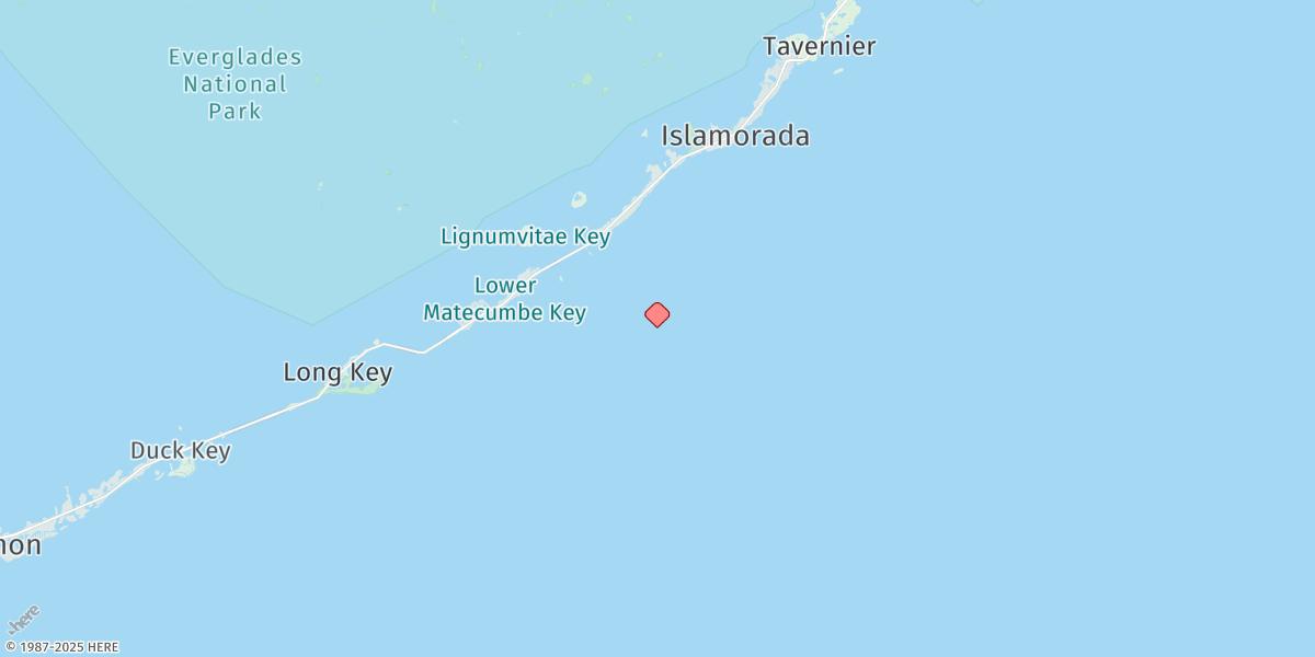 Map of Alligator Reef