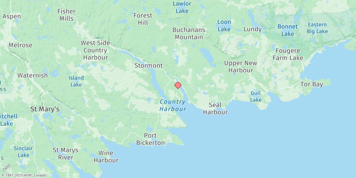Map of Isaac's Harbour