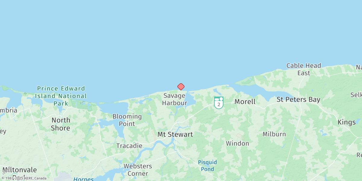 Map of Savage Harbour