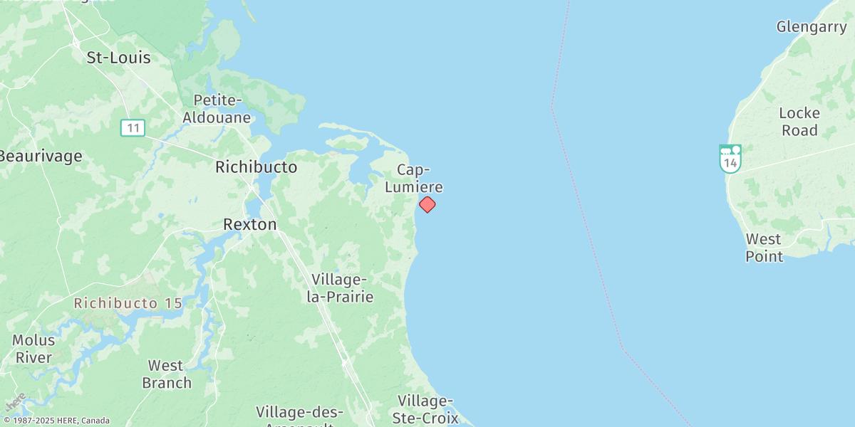 Map of Richibucto Cape