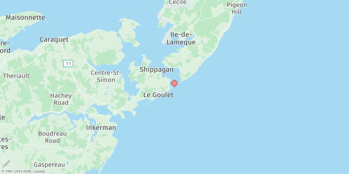 Map of Shippegan Gully