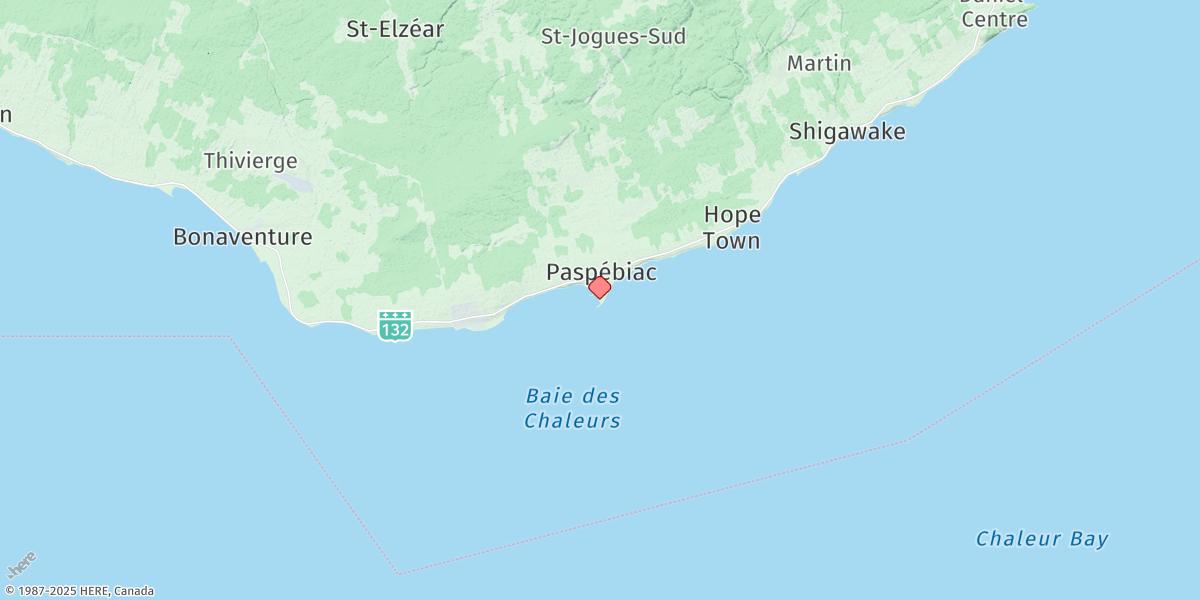 Map of Paspebiac
